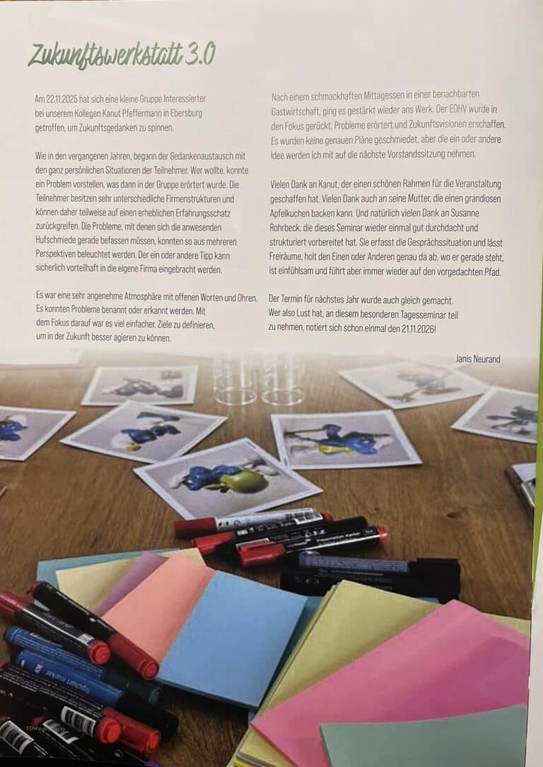 Zukunftswerkstatt 3.0 EDHV Zusammenarbeit